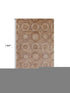 9' X 12' Copper And Beige Abstract Geometric Washable Area Rug With UV Protection