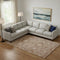 9' X 12' Copper And Beige Abstract Geometric Washable Area Rug With UV Protection