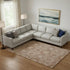 9' X 12' Copper And Beige Abstract Geometric Washable Area Rug With UV Protection