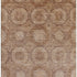 9' X 12' Copper And Beige Abstract Geometric Washable Area Rug With UV Protection