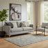 5' X 8' Pewter And Gray Abstract Geometric Washable Area Rug With UV Protection