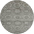 8' Pewter And Gray Abstract Geometric Washable Round Rug With UV Protection