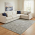 8' X 10' Pewter And Gray Abstract Geometric Washable Area Rug With UV Protection