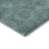 8' Teal And Aqua Abstract Geometric Washable Round Rug With UV Protection