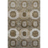 5' X 8' Brown Beige And Taupe Abstract Geometric Washable Area Rug With UV Protection