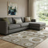 8' X 10' Brown Beige And Taupe Abstract Geometric Washable Area Rug With UV Protection