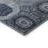 5' X 8' Blue And Ivory Abstract Geometric Washable Area Rug With UV Protection