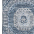 5' X 8' Blue And Ivory Abstract Geometric Washable Area Rug With UV Protection