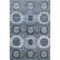 8' X 10' Blue And Ivory Abstract Geometric Washable Area Rug With UV Protection
