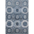 8' X 10' Blue And Ivory Abstract Geometric Washable Area Rug With UV Protection