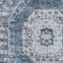 8' X 10' Blue And Ivory Abstract Geometric Washable Area Rug With UV Protection