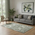 5' X 8' Olive Green And Beige Abstract Geometric Washable Area Rug With UV Protection