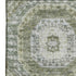 5' X 8' Olive Green And Beige Abstract Geometric Washable Area Rug With UV Protection