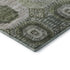 8' Olive Green And Beige Abstract Geometric Washable Round Rug With UV Protection