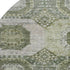 8' Olive Green And Beige Abstract Geometric Washable Round Rug With UV Protection