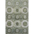 8' X 10' Olive Green And Beige Abstract Geometric Washable Area Rug With UV Protection