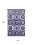 8' X 10' Purple And Silver Abstract Geometric Washable Area Rug With UV Protection