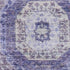 8' X 10' Purple And Silver Abstract Geometric Washable Area Rug With UV Protection