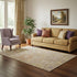 5' X 8' Beige Ivory And Gold Oriental Washable Area Rug With UV Protection