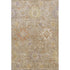 5' X 8' Beige Ivory And Gold Oriental Washable Area Rug With UV Protection