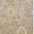 5' X 8' Beige Ivory And Gold Oriental Washable Area Rug With UV Protection