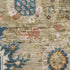 5' X 8' Brown Blue And Gold Oriental Washable Area Rug With UV Protection