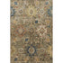9' X 12' Brown Blue And Gold Oriental Washable Area Rug With UV Protection