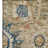 9' X 12' Brown Blue And Gold Oriental Washable Area Rug With UV Protection