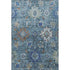 5' X 8' Blue Rust And Ivory Oriental Washable Area Rug With UV Protection