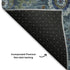 5' X 8' Blue Rust And Ivory Oriental Washable Area Rug With UV Protection