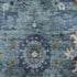 5' X 8' Blue Rust And Ivory Oriental Washable Area Rug With UV Protection