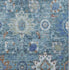 5' X 8' Blue Rust And Ivory Oriental Washable Area Rug With UV Protection
