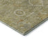 8' Sage Copper And Ivory Oriental Washable Round Rug With UV Protection