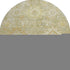 8' Sage Copper And Ivory Oriental Washable Round Rug With UV Protection