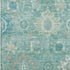 8' X 10' Teal Copper And Ivory Oriental Washable Area Rug With UV Protection