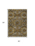5' X 8' Brown Gold And Beige Abstract Geometric Washable Area Rug With UV Protection