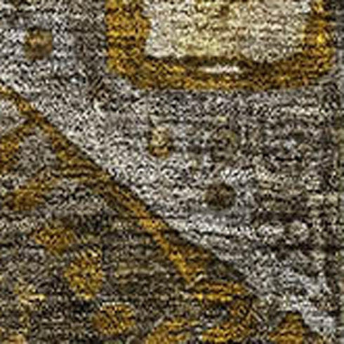 8' X 10' Brown Gold And Beige Abstract Geometric Washable Area Rug With UV Protection