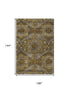 9' X 12' Brown Gold And Beige Abstract Geometric Washable Area Rug With UV Protection