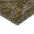 9' X 12' Brown Gold And Beige Abstract Geometric Washable Area Rug With UV Protection