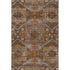 8' X 10' Copper Rust And Beige Abstract Geometric Washable Area Rug With UV Protection