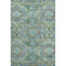 5' X 8' Green Blue And Beige Abstract Geometric Washable Area Rug With UV Protection