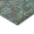 5' X 8' Green Blue And Beige Abstract Geometric Washable Area Rug With UV Protection