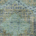5' X 8' Green Blue And Beige Abstract Geometric Washable Area Rug With UV Protection
