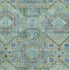 5' X 8' Green Blue And Beige Abstract Geometric Washable Area Rug With UV Protection