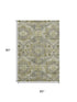 5' X 8' Khaki Beige And Gray Abstract Geometric Washable Area Rug With UV Protection