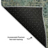 8' Sage And Blue Abstract Geometric Washable Round Rug With UV Protection