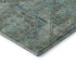 8' Sage And Blue Abstract Geometric Washable Round Rug With UV Protection