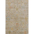 9' X 12' Beige Orange And Blue Floral Washable Area Rug With UV Protection