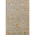 9' X 12' Beige Orange And Blue Floral Washable Area Rug With UV Protection