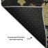 9' X 12' Black Gold And Blue Floral Washable Area Rug With UV Protection